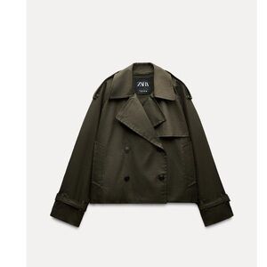 ZARA Green Trench Coat